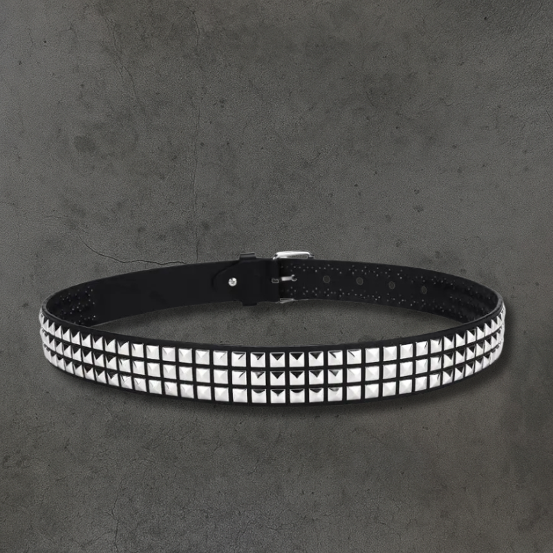 PHANTOM ERA - STUDDED LEATHER BELT (BLACK NOIR)