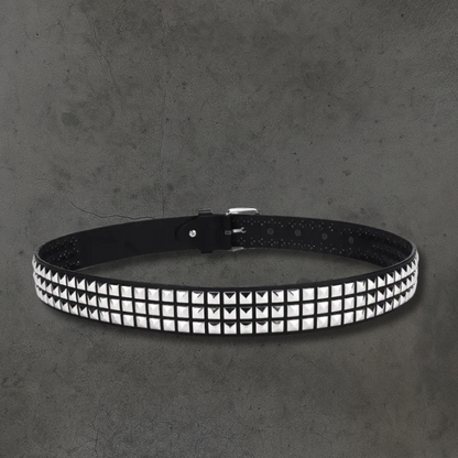 PHANTOM ERA - STUDDED LEATHER BELT (BLACK NOIR)