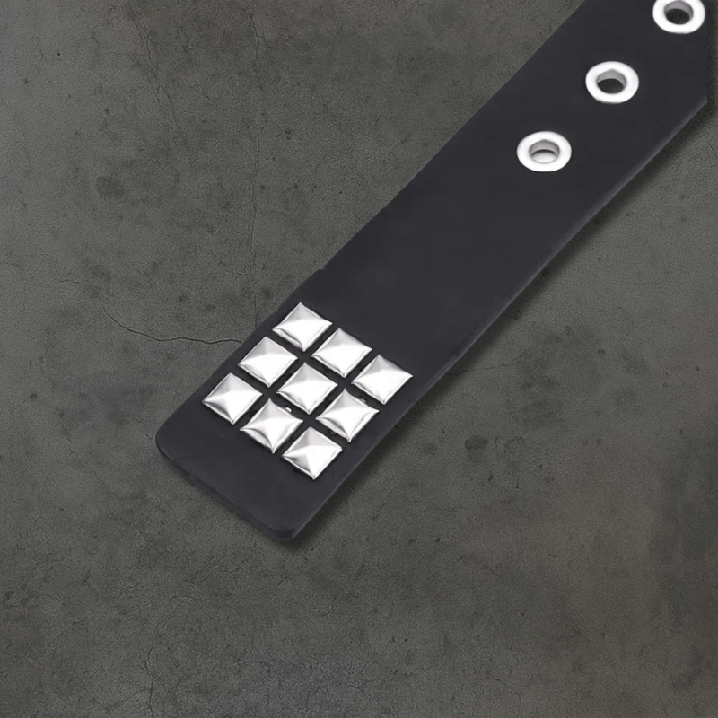PHANTOM ERA - STUDDED LEATHER BELT (BLACK NOIR)